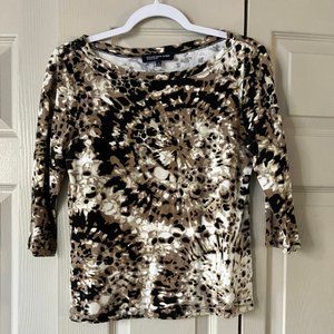 Women Animal 3/4 Sleeve Top - JONES New York